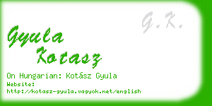 gyula kotasz business card